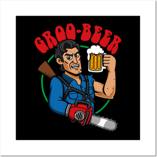 Grobeer Funny Beer Drinking Horror Movie Groovy Hero Posters and Art